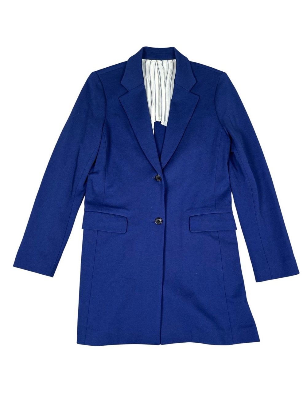 COMME CA ISM Royal Blue Tailored Blazer Size L Structured Career Jacket
